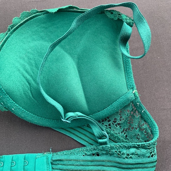 VICTORIA SECRET 34A Bombshell Laced Green Bra - Picture 7 of 11